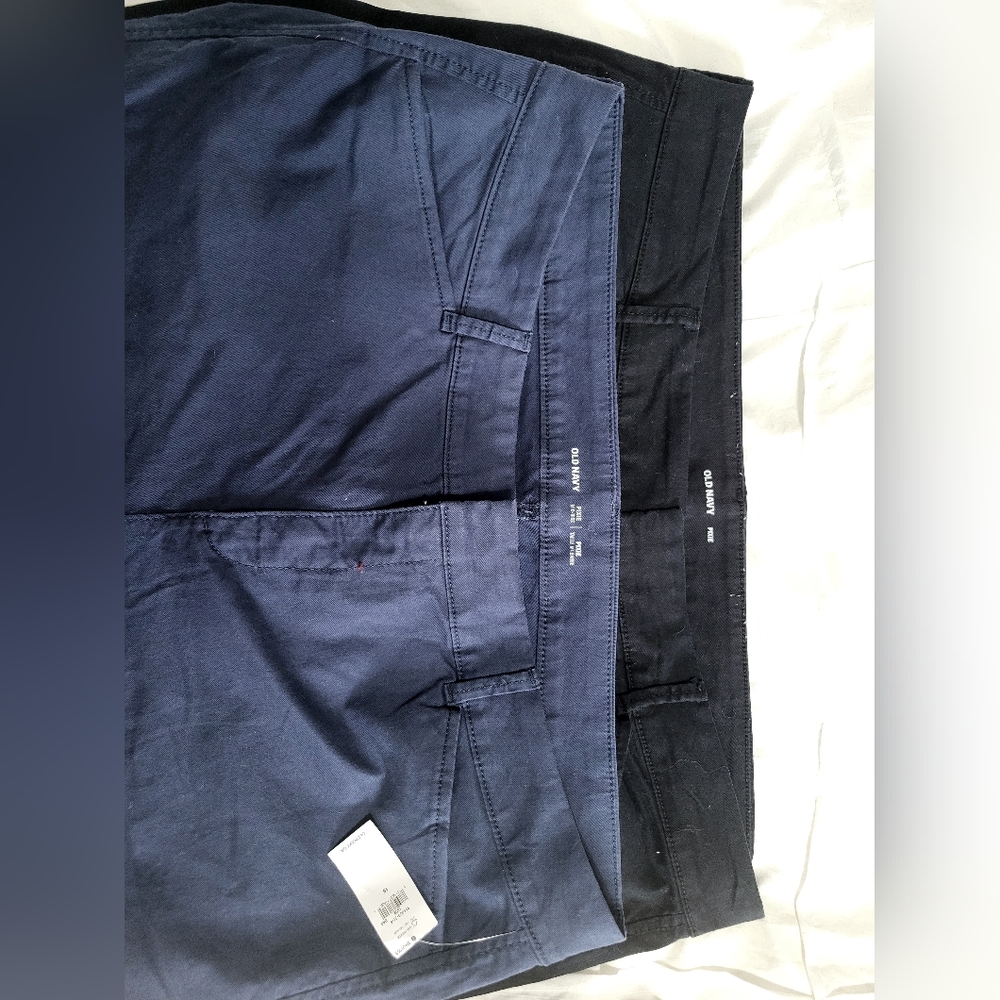 Old Navy Pixie Chinos Gray And Black Set